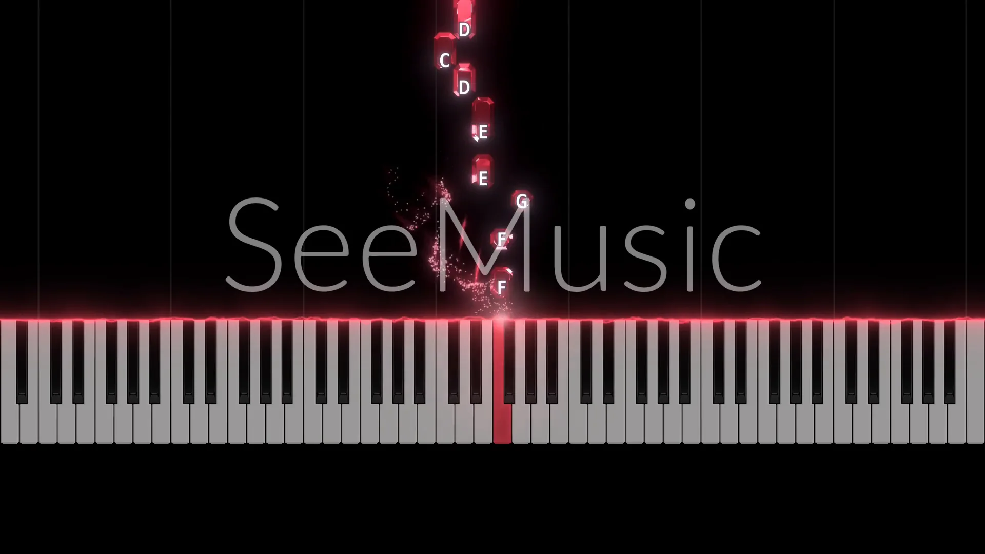 Falling piano notes for He's a Pirate